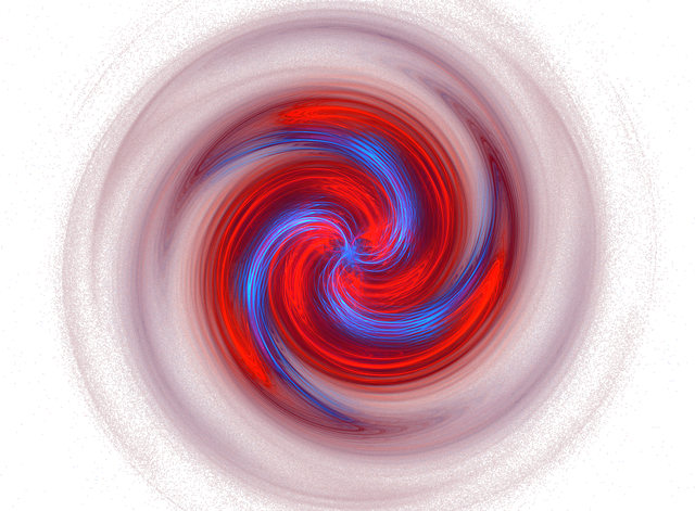 Fractale, Vortex, Rouge, Bleu